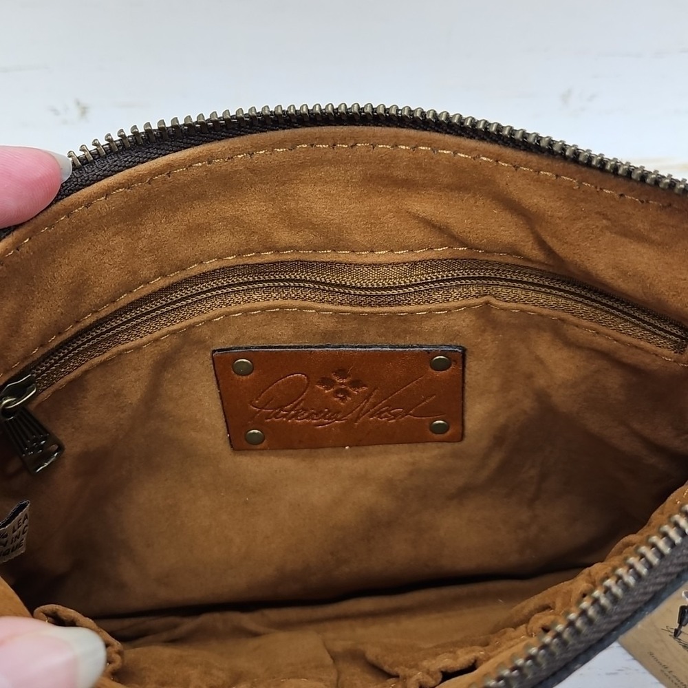 Patricia Nash Tan Cassini Clutch Wristlet 100% Leather Purse 8.75" x 6.5" P34901 - Picture 6 of 12